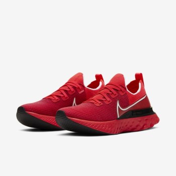 Nike React Infinity Run Flyknit - Férfi Túracipő - Világos Piros/Fekete/Piros/Fehér